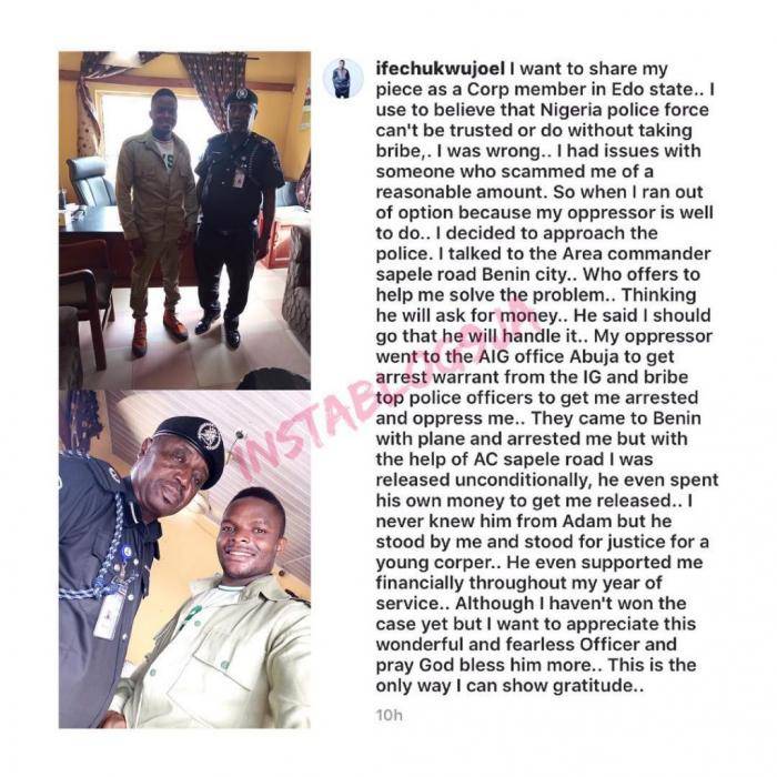 Ex-corps Member Praises Policeman who Saved Him from His Powerful Oppressor