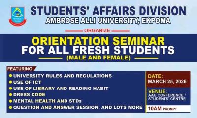 AAU orientation Seminar for Fresh Students
