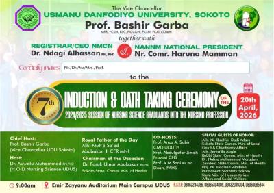 UDUSOK announces induction ceremony for 2024/2025 Nursing Science Graduands