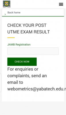 YABATECH Post-UTME result for 2020/2021 session
