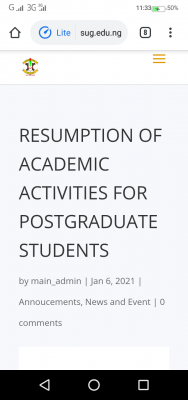 BASU notice on resumption for postgraduate students