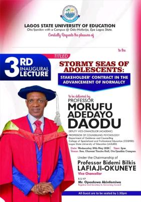 LASUED announces 3rd Inaugural Lecture