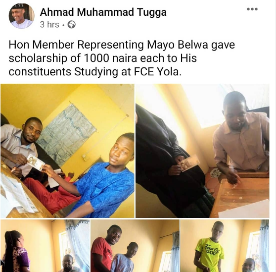 Nigerian politician allegedly awards N1,000 scholarship to his constituents