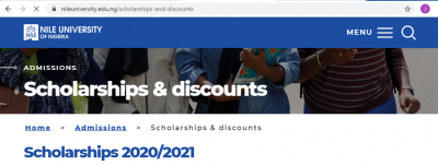 Nile university scholarship and discounts for 2020/2021