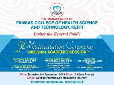 FAMAS College of Health Tech 2nd matriculation ceremony