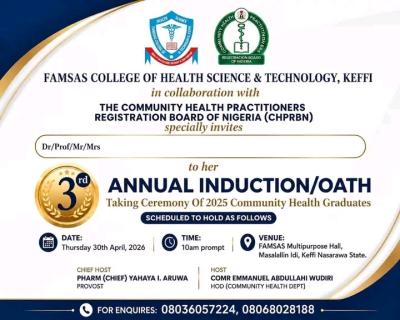 FAMSAS College of Health Science & Technology announces 3rd annual Induction Ceremony