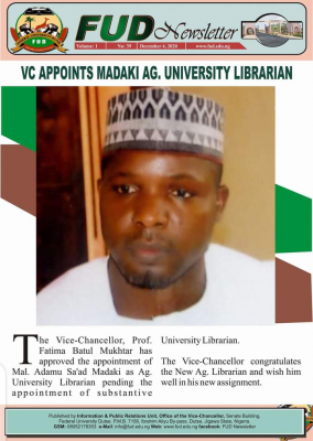 FUD Vice Chancellor appoints acting university librarian