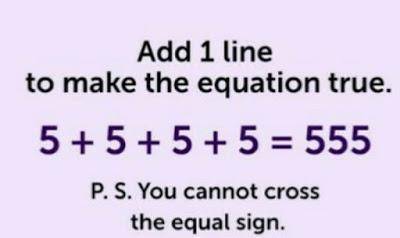 Only For Genius! Add One Line To Correct This Equation