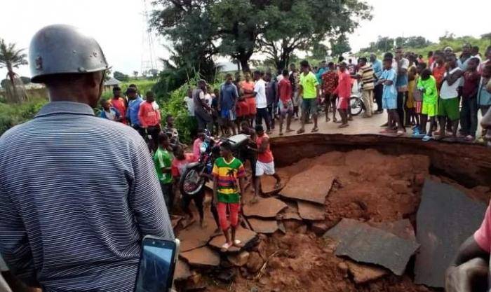 Road Leading to Federal University Of Agriculture Makurdi, Collapses