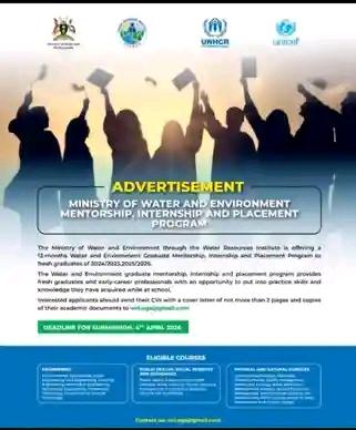 Ministry of Water and Environment Mentorship, Internship and Placement Program