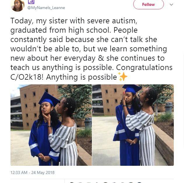 Damsel With Autism(disorder)  Graduates From High School