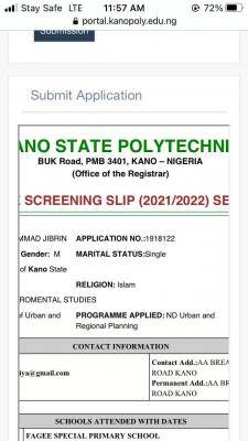 Kano State Polytechnic admission for 2021/2022 session