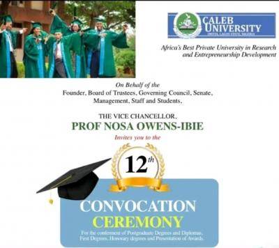 Caleb University 12th convocation ceremony