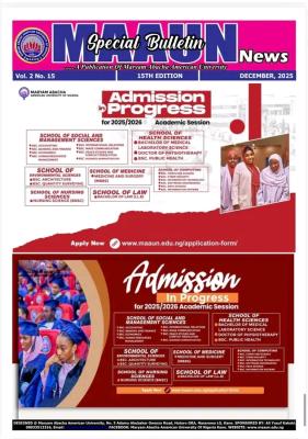 MAAUN undergraduate-admission for 2025/2026 session