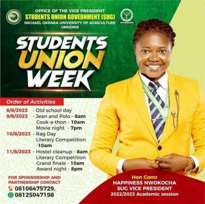 MOUAU Students Union week schedule
