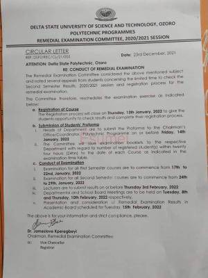 Delta University, Ozoro reschedules remedial examination
