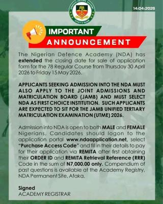 NDA extends 78 Regular Course application deadline