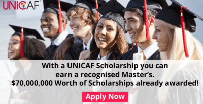 Apply for a UNICAF Scholarship and study for a UK Master’s degree at an affordable cost. Change your life in 2018!