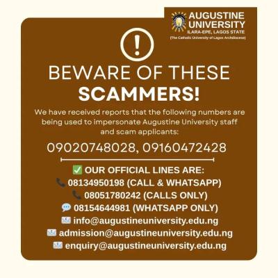 Augustine University alerts public on fraudulent impersonation