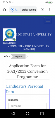 Edo State University HNND conversion admission for 2021/2022 session