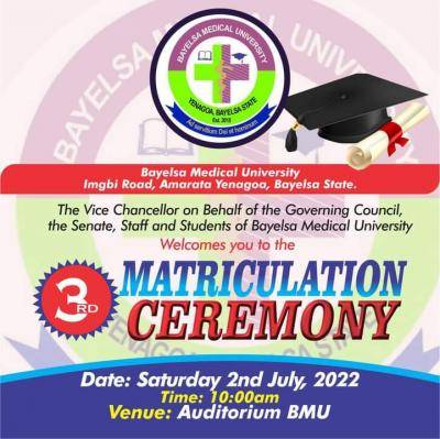Bayelsa Medical University 3rd matriculation ceremony