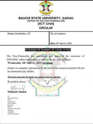 BASUG extends online registration and Covid-19 fee payment for 2019/2020 session
