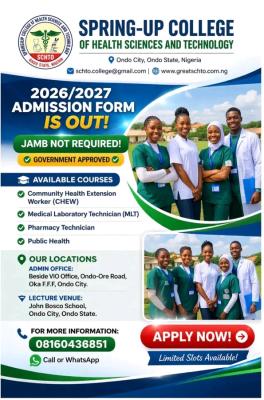 Spring-Up College of Health Sciences and Technology Opens 2026/2027 Applications