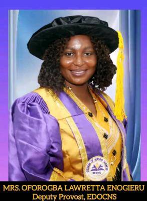 Edo State College of Nursing Sciences appoints Mrs. Oforogba Lawretta as Deputy Provost