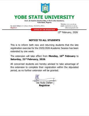 YSU extends late registration deadline for 2025/2026 session