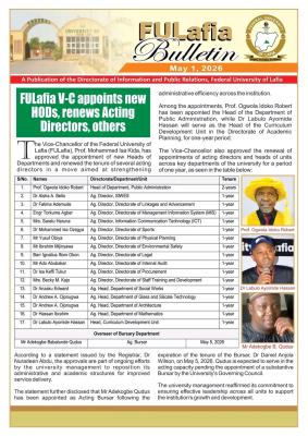 FULAFIA appoints new HODs, renews Acting Directors, others