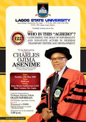 LASU announces 122nd Inaugural Lecture