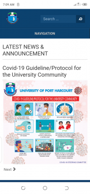 UNIPORT announces COVID-19 Guidelines for the University Community
