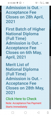 EDEPOLY HND full-time (1st Batch) Admission List, 2020/2021