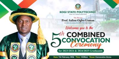 Kogi State Polytechnic announces 5th combined convocation ceremony