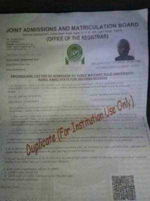 YUMSUK 2021/2022 admission list out on JAMB CAPS