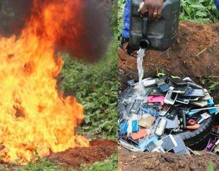 Exam Malpractice: Polytechnic Ibadan Burns Phones Worth Millions of Naira
