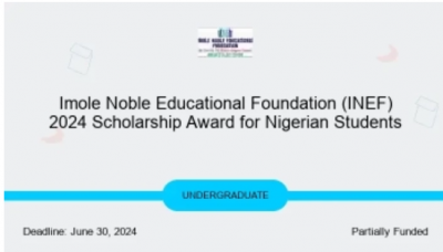 Imole Noble educational foundation (INEF) 2024 scholarship for Nigerian students