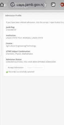 LASPOTECH ND admission list, 2020/2021 out on JAMB CAPS