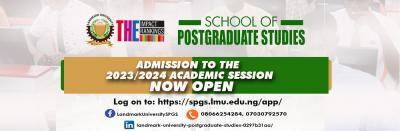 Landmark University postgraduate admission, 2023/2024