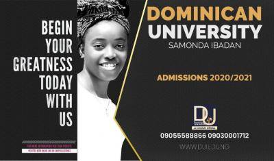 Dominican University Ibadan admission form for 2020/2021 session