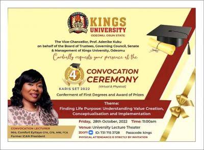 Kings University announces 4th Convocation Ceremony
