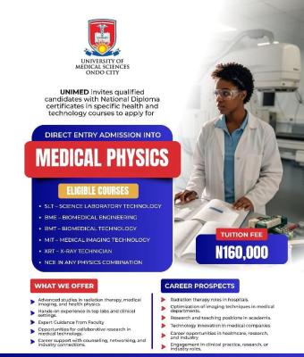 UNIMED announces National Diploma certificate in Medical Physics
