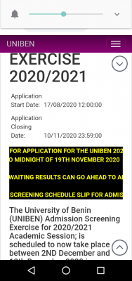 UNIBEN extends 2020 Post-UTME registration deadline and screening date
