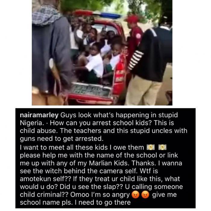Naira Marley reacts after amotekun members arrested school children who called themselves “marlians”