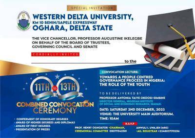 Western Deltan University 11th-13th combined Convocation Ceremony