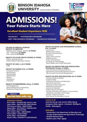 BIU Post-UTME/DE 2026: Eligibility and Registration Details
