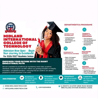Midland International College of Technology Admission Opening for 2026/2027 session