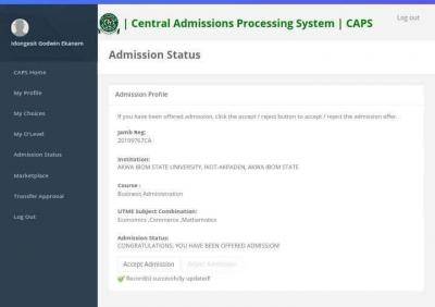 AKSU admission list, 2020/2021 available on JAMB CAPS