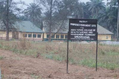 Abia State Gov lays foundation stone for new permanent site of health College and management