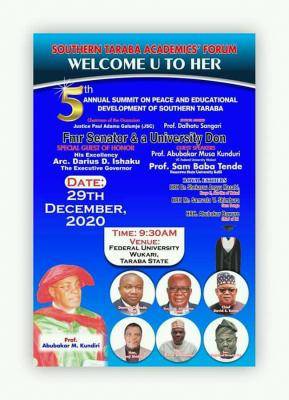 Southern Taraba invites the general public to its annual education summit